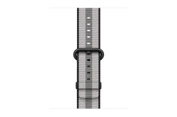 watchband-zwart gestreept-geweven-38mm